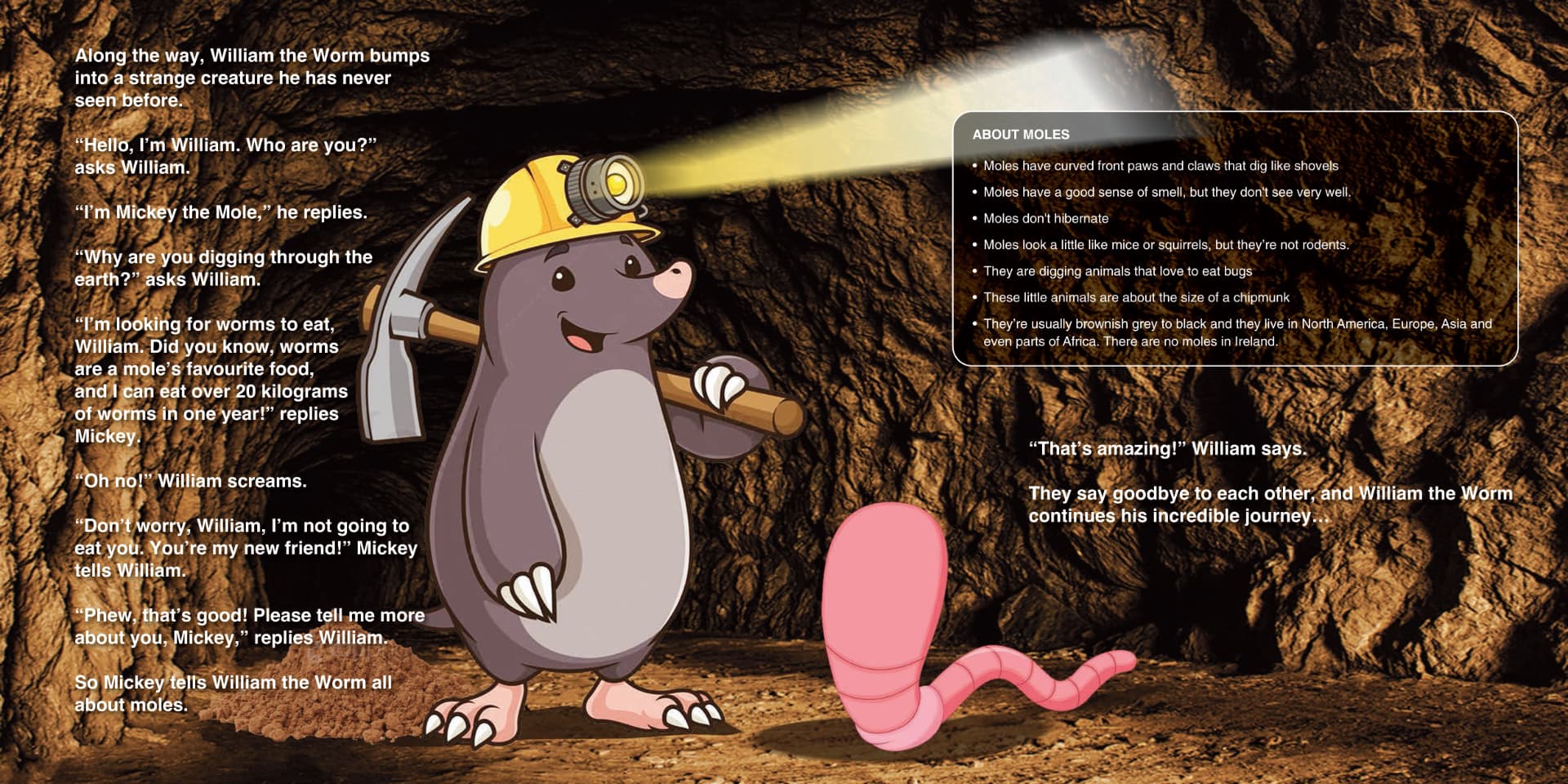 William the Wandering Worm book pages 3 and 4