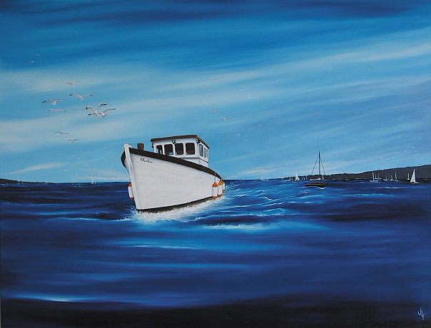 Papillon oil painting by Jamie Lee Francis