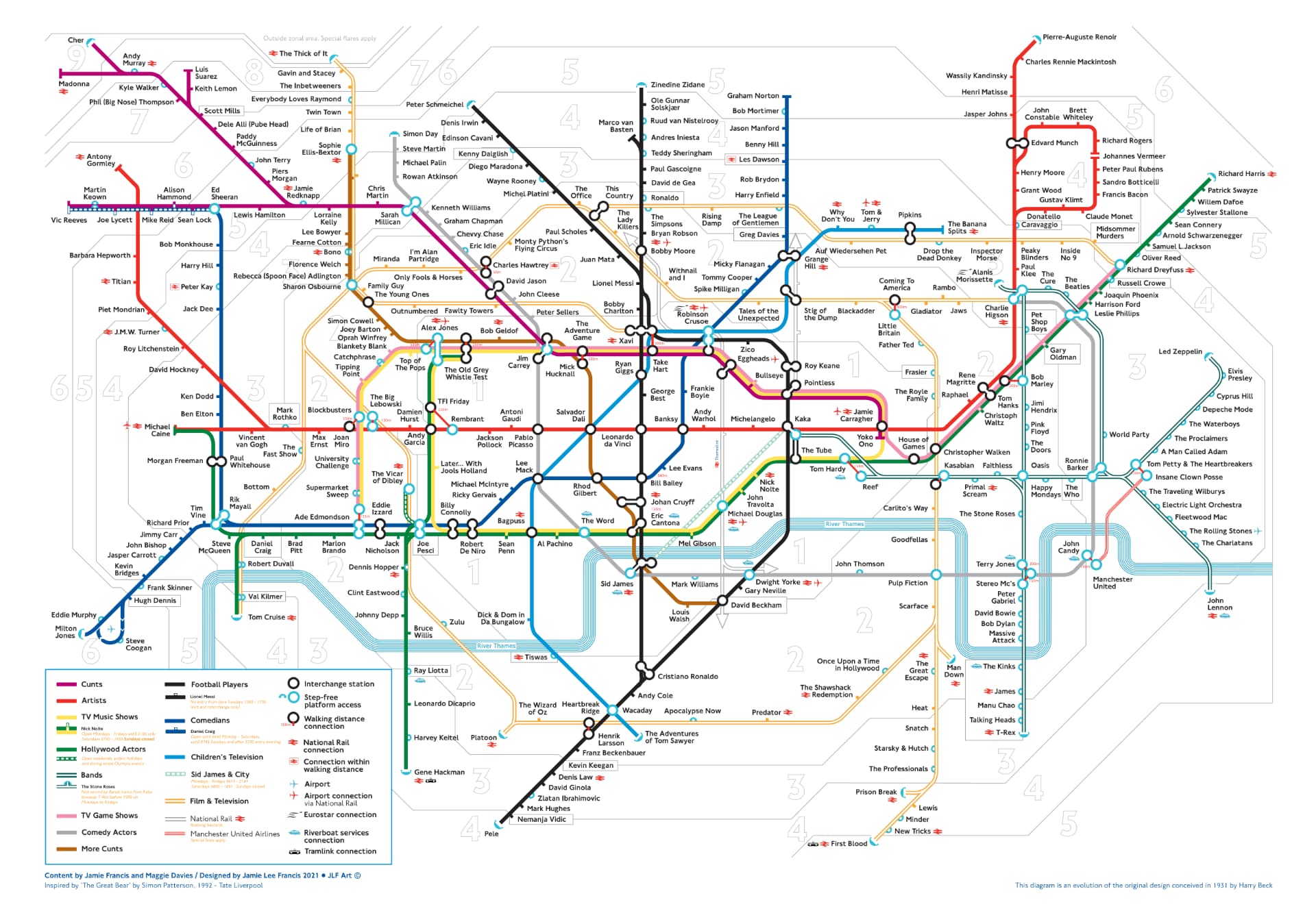 Alternative Tube Map illustration by Jamie Lee Francis