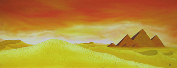 Egyptian Dawn oil painting by Jamie Lee Francis