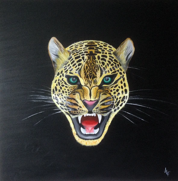 STARE! oil painting by Jamie Lee Francis